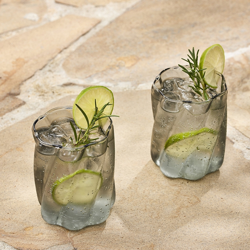 4pc Ecology Glass Aurora HiBall Tumblers Drinking Glasses 420ml/12cm Smoke