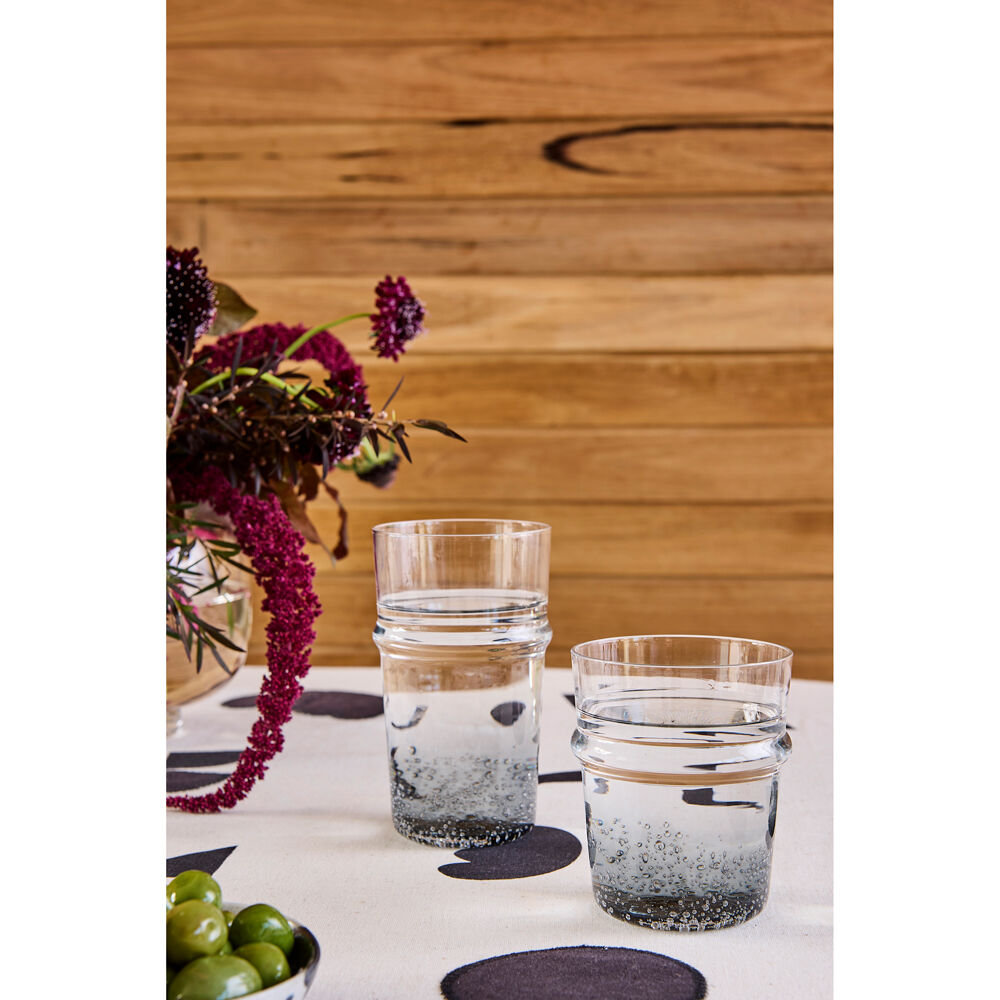 4pc Ecology Dion 400ml Hi Ball Tumbler Glassware Smoke Grey