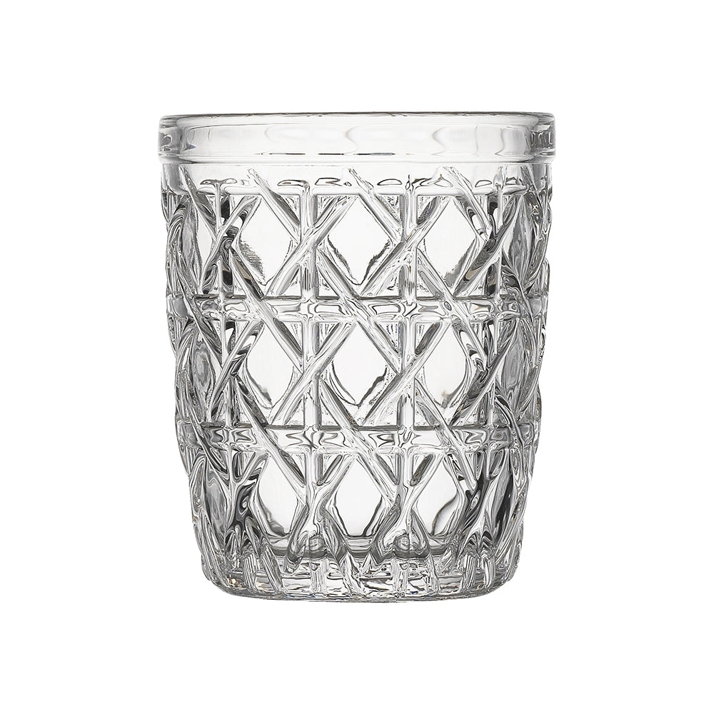 4pc Ecology Rattan 295ml Glass Tumbler Set Round - Clear