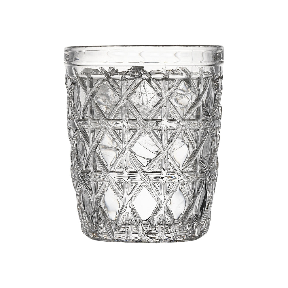 4pc Ecology Rattan 295ml Glass Tumbler Set Round - Clear