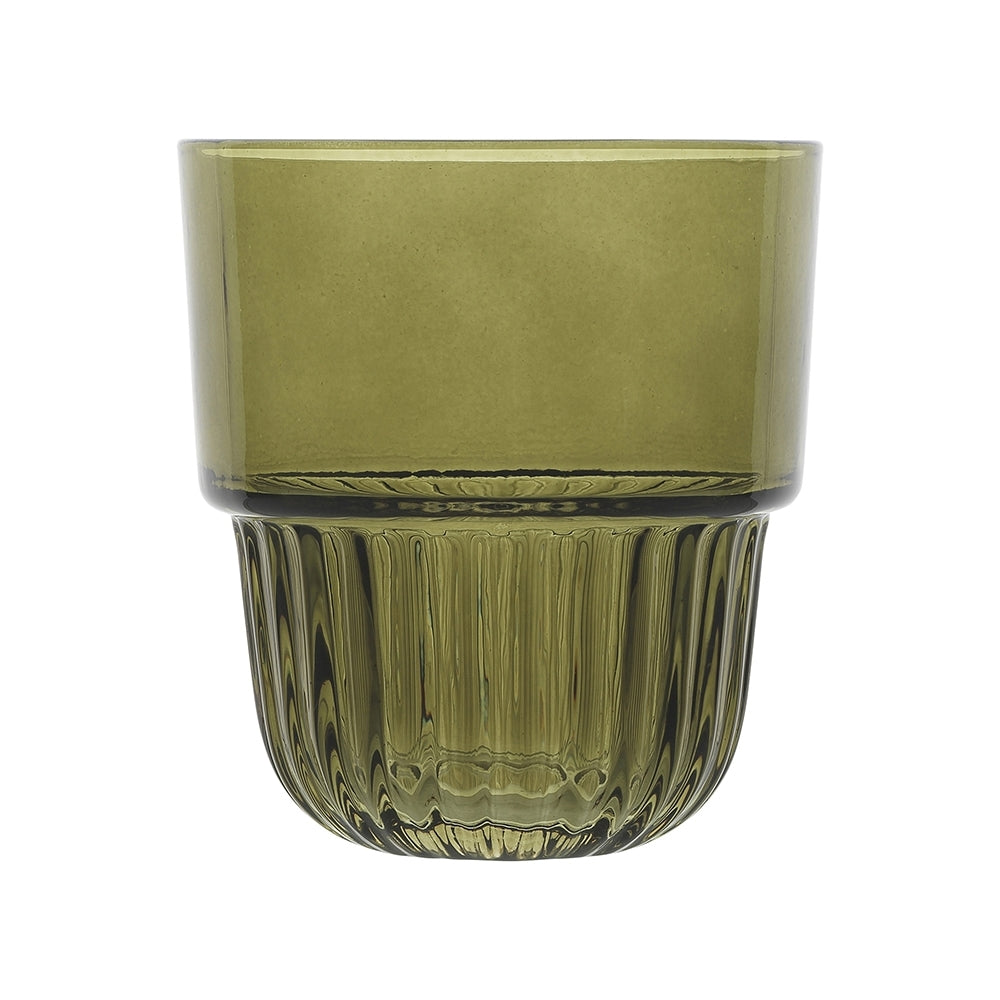 4pc  Ecology Callisto Tumblers Drinking Glasses 260ml/9.5cm Olive Green