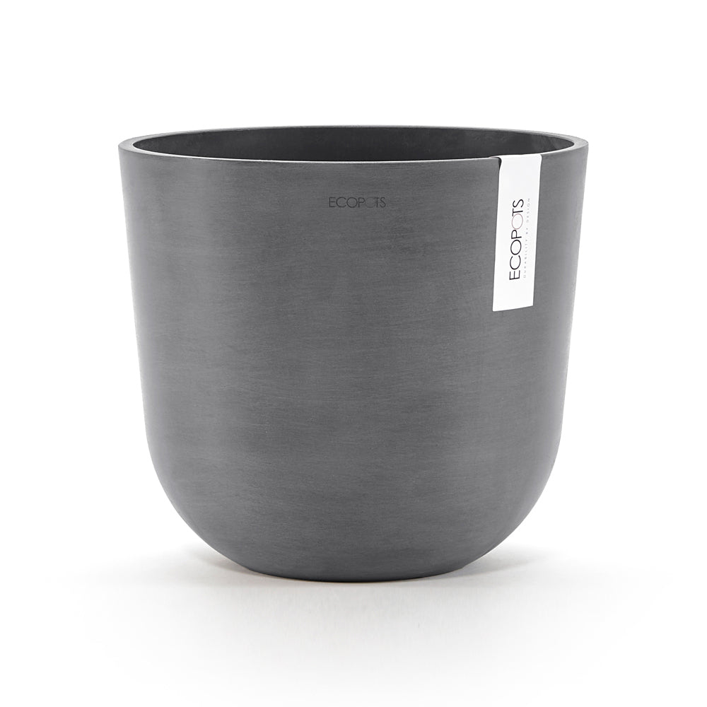 Ecopots Oslo 25cm Home Decor Garden Plant Pot Grey
