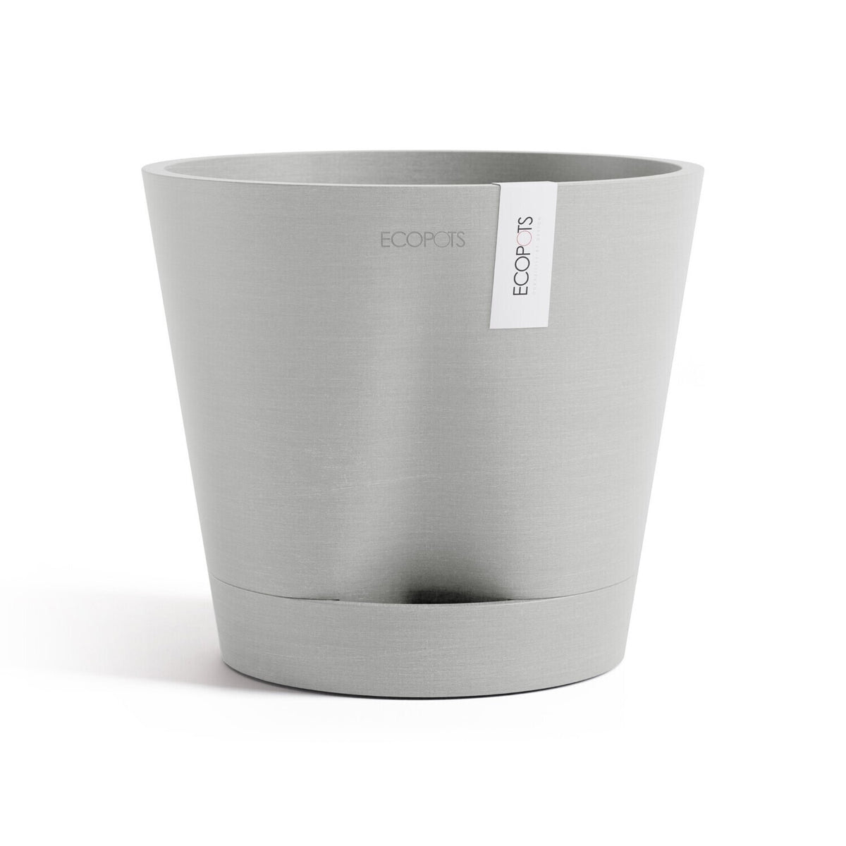 Ecopots Venice 20Cm Home Garden Plant Pot White Grey