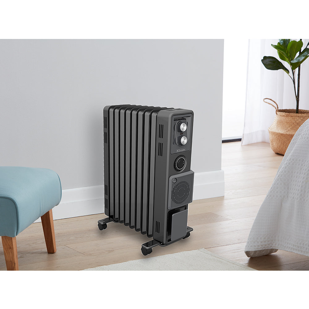 Dimplex Oil Free 2.4kW Column Heater w/ Timer & Turbo Fan - Black