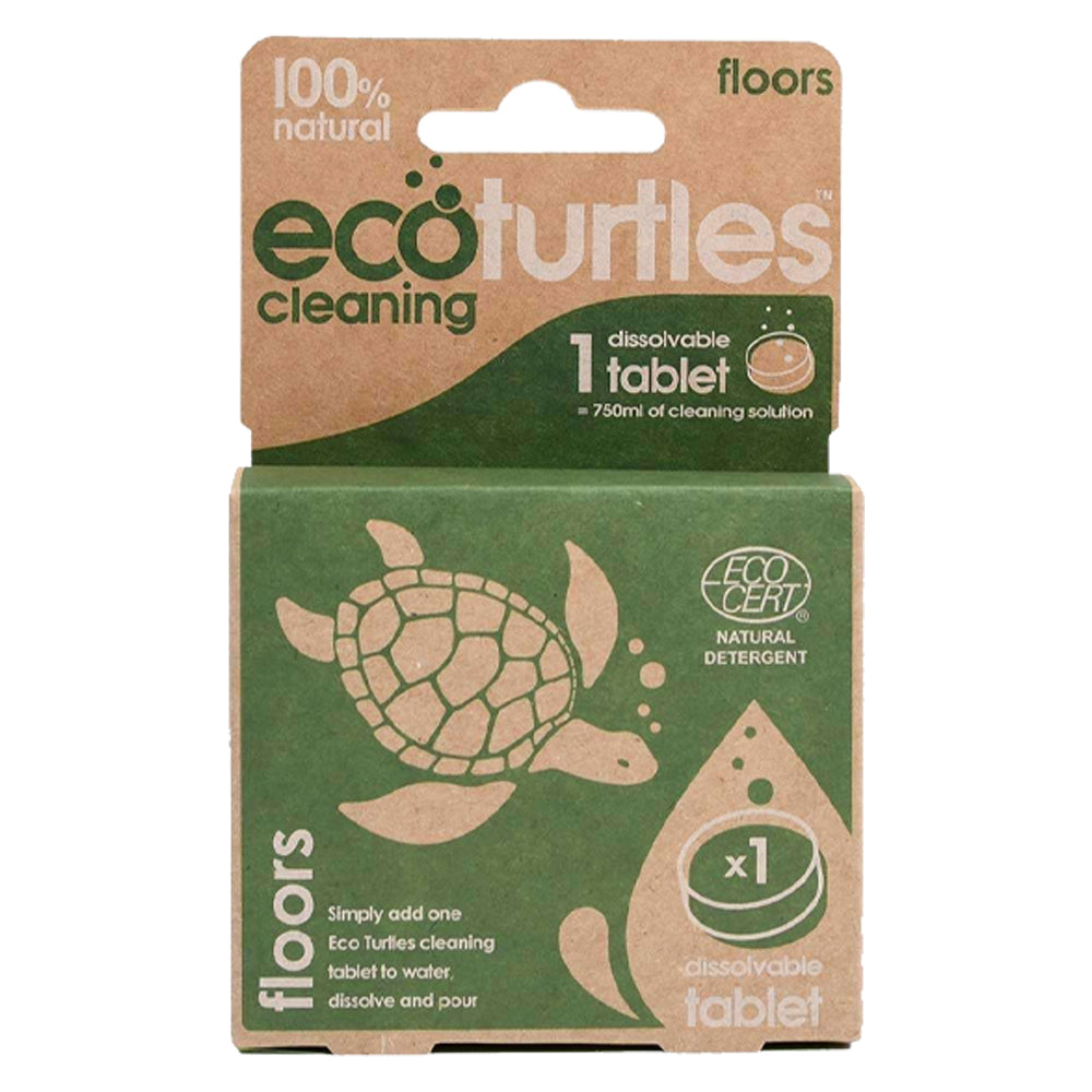 8PK Eco-Cleaning Turtles Floors Cleaner Single Refill Tablet