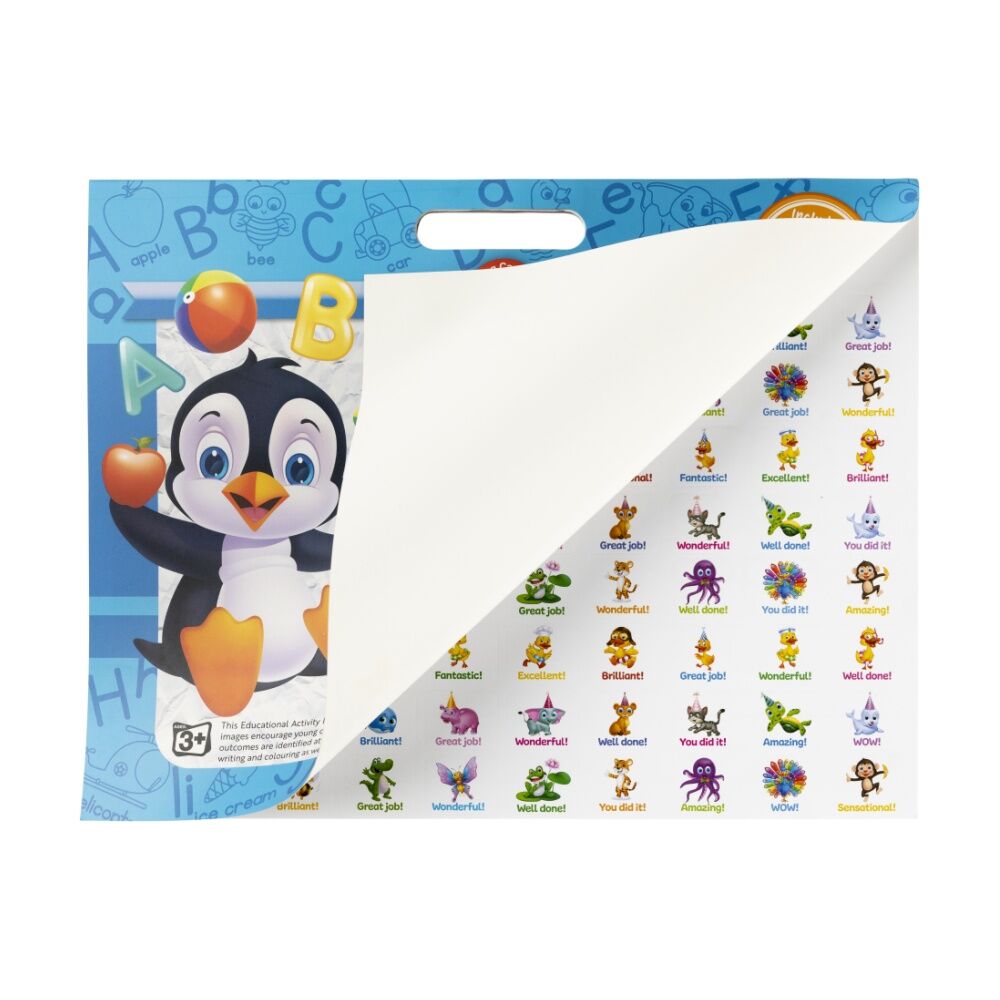 5PK Learning Can Be Fun Alphabet Educational Kids Activity Pad w/80 Stickers 3y+