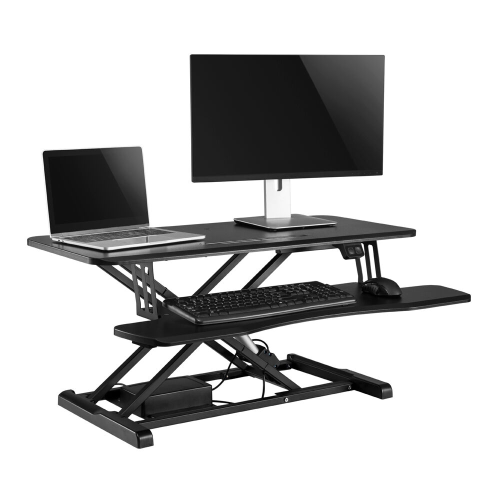 Ergovida Electric Desktop Sit/Stand Workstation 95x40cm - Black