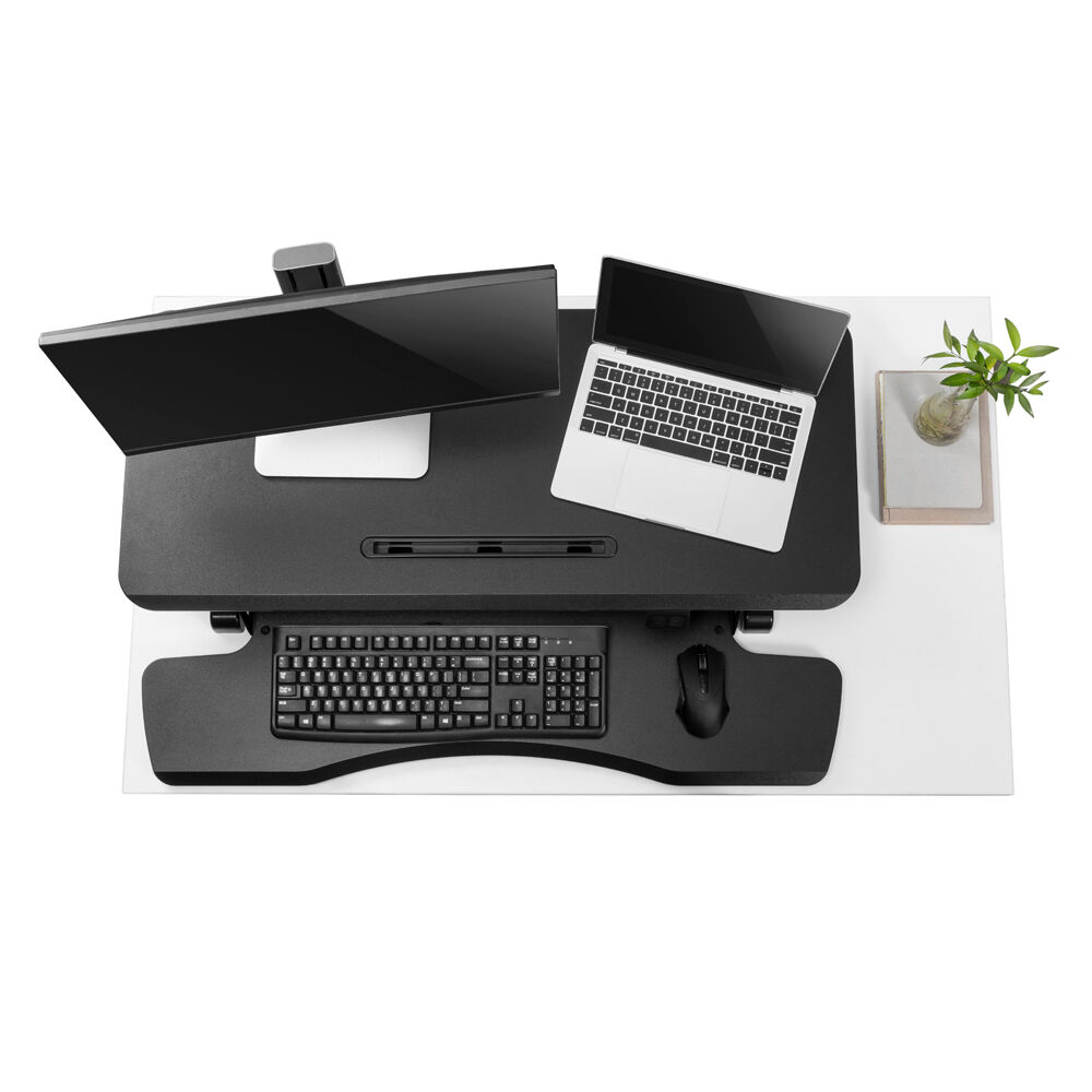 Ergovida Electric Desktop Sit/Stand Workstation 95x40cm - Black