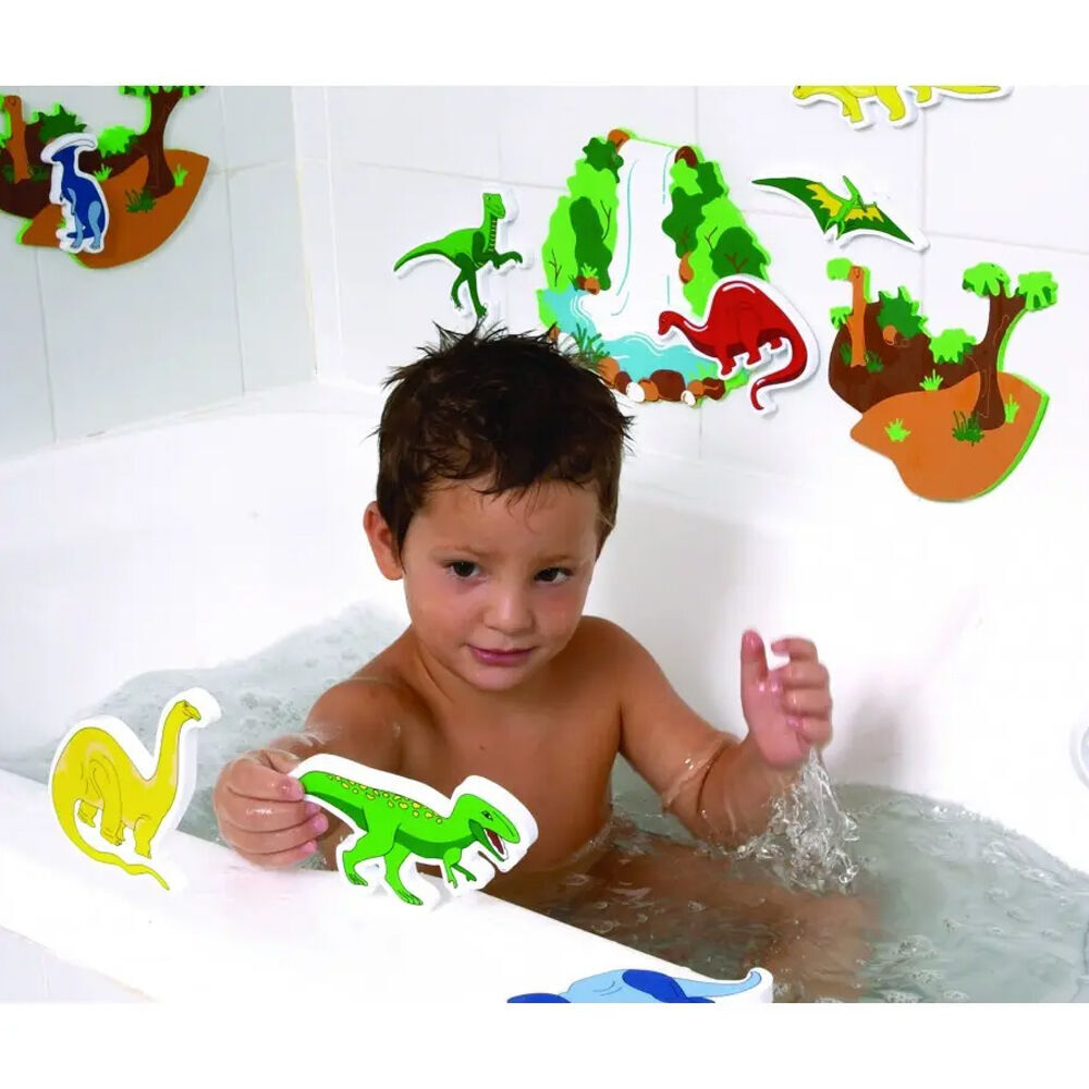 Edushape Magic Creation Tub Fun Dinosaurs Soft Foam Bath Toy Kids 3y+