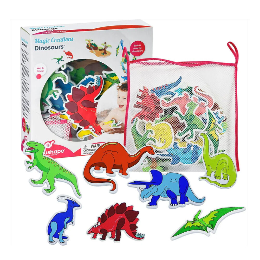 Edushape Magic Creation Tub Fun Dinosaurs Soft Foam Bath Toy Kids 3y+
