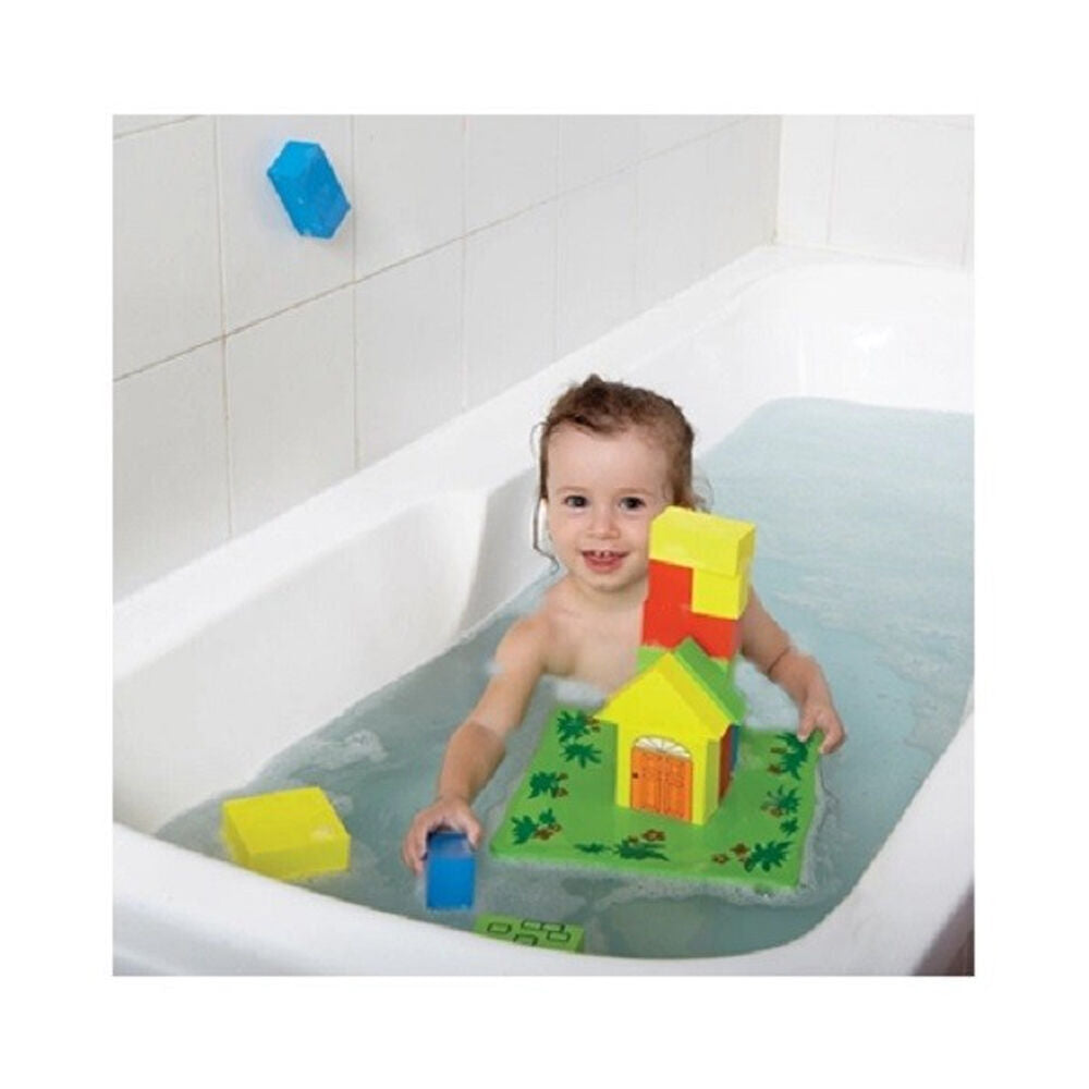 Edushape Tub Fun Floating Blocks Soft Foam Building Bath Toy Kids 3y+