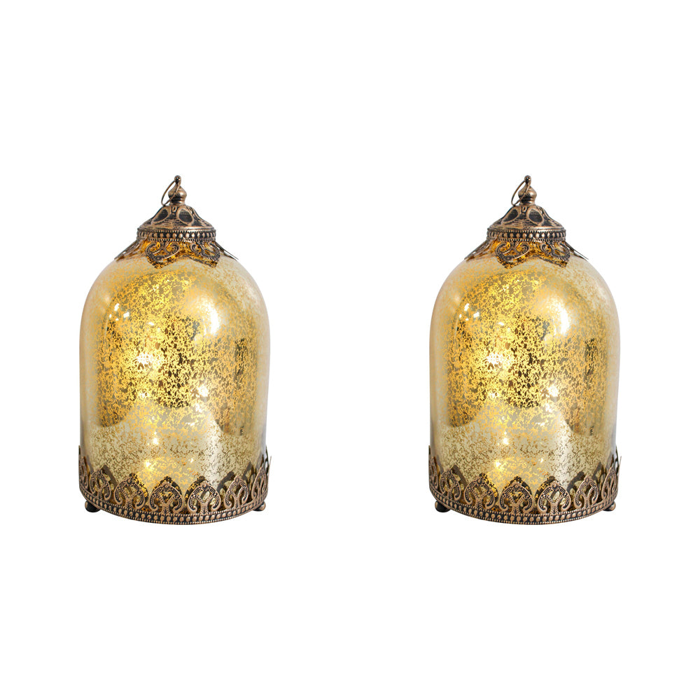 2PK LVD Lantern LED Persian X-Large Gold Decorative Lighting Home Decor