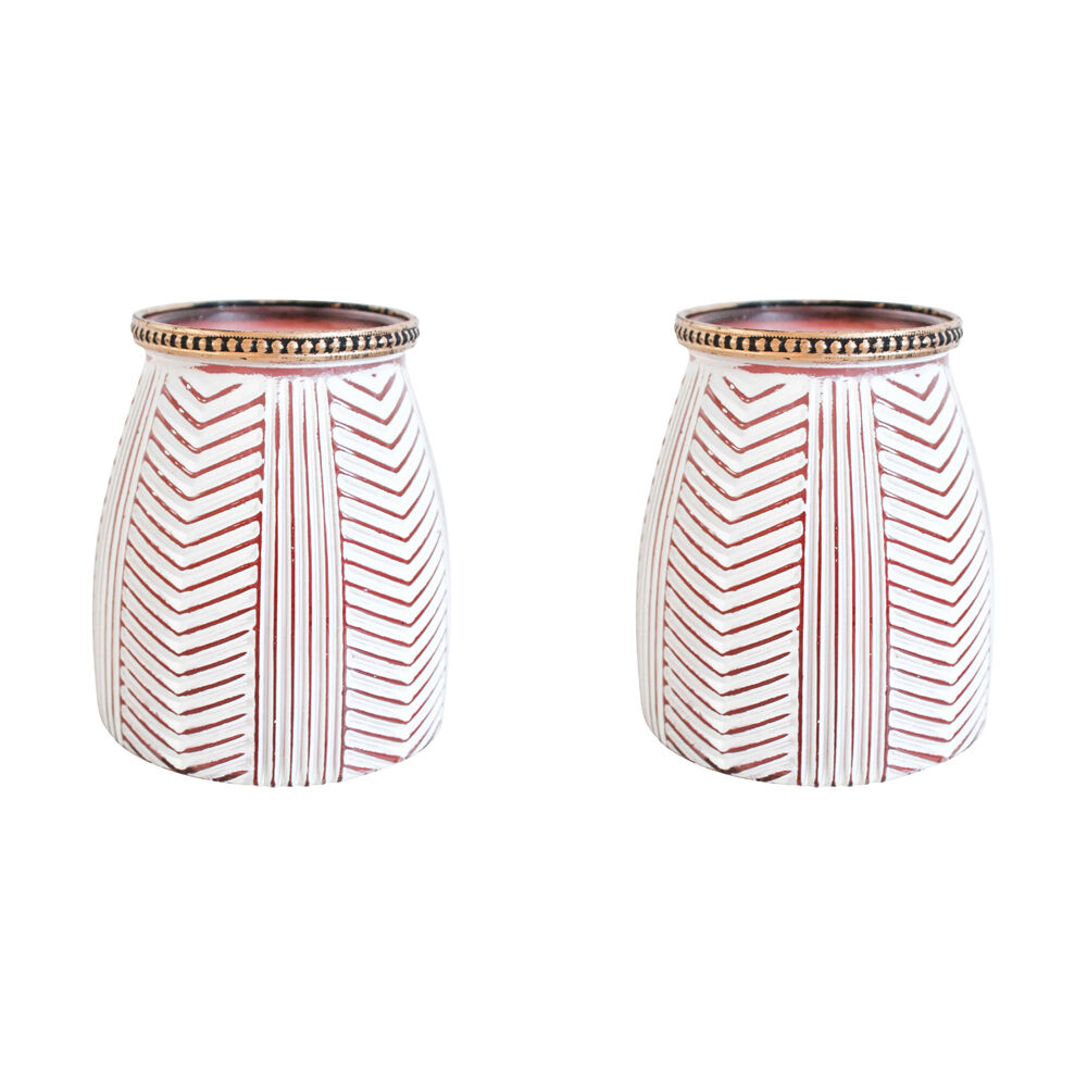 2PK LVD Glass Votive Vase Candle Holder Home Decor 13cm Sunset