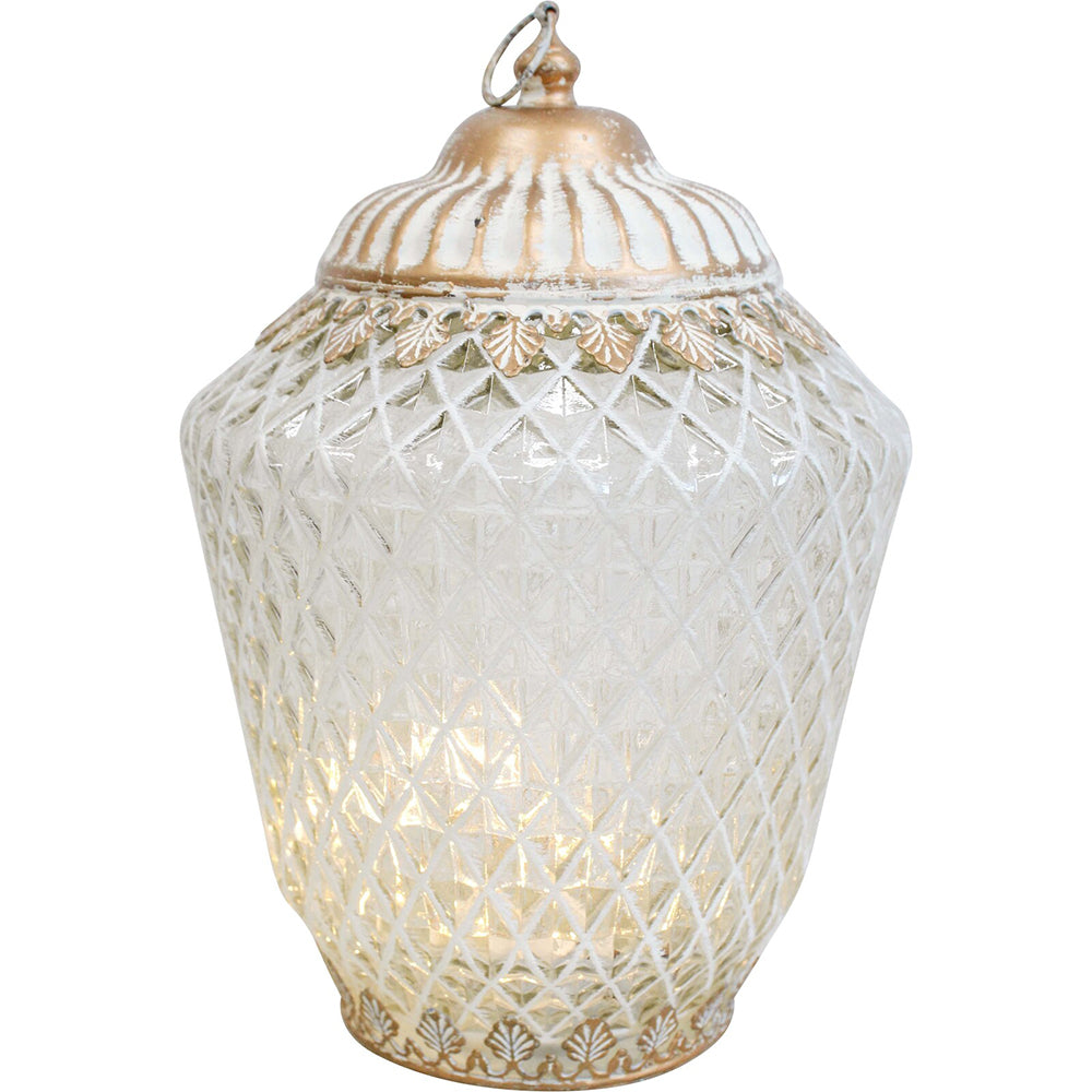 2PK LVD Lantern X-Large LED Vasa Decorative Lighting Home Decor White