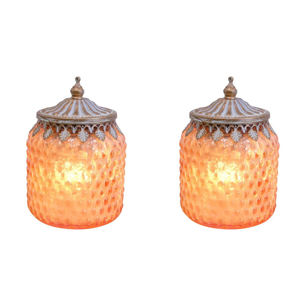 2PK LVD Lantern LED Dimple Decorative Lighting 11cm Home Decor