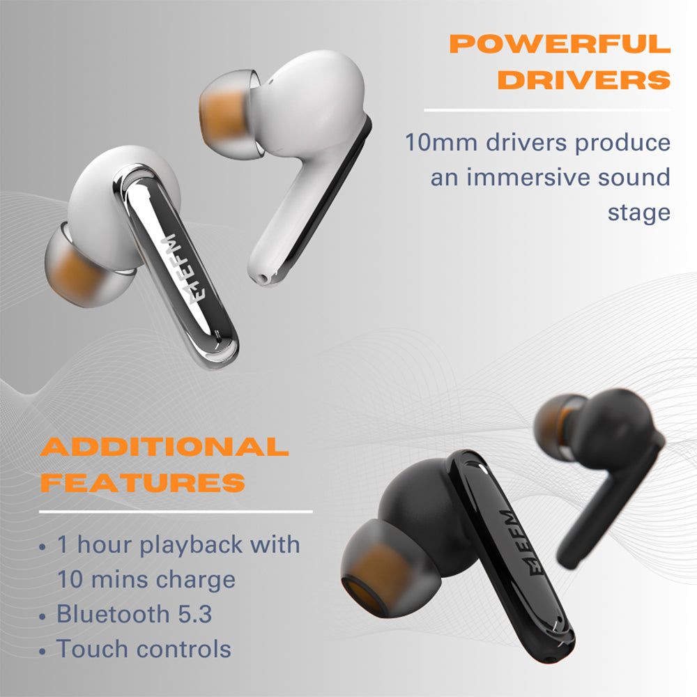 EFM New Orleans TWS In-Ear Wireless Earbuds/Earphones - White