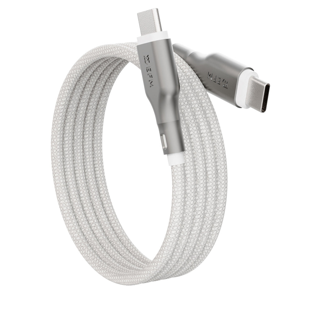 3PK EFM Mag-Coil 1m Male USB-C Cable For Samsung S23+ White
