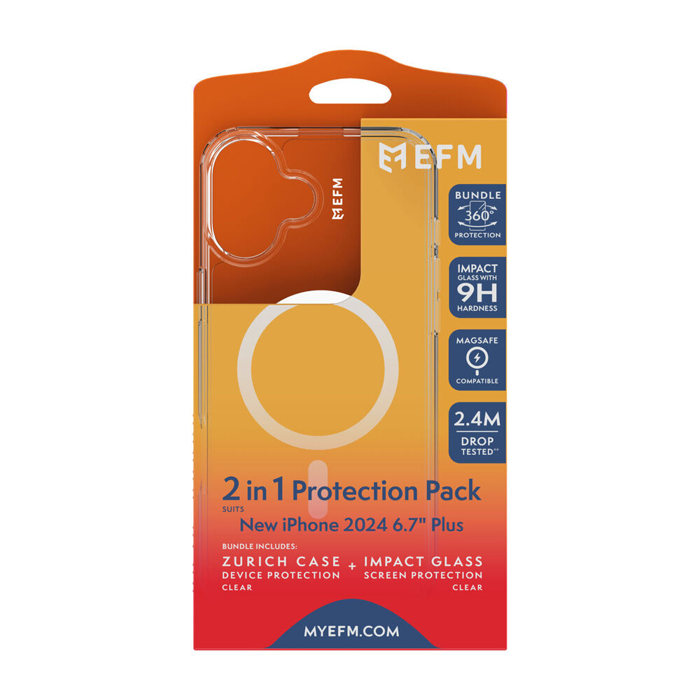 2pc EFM Zurich MagSafe Case & Impact Screen Protector Set for iPhone 16 Plus