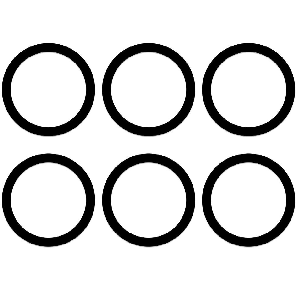 6pc EFM Halo Adhesive Ring For MagSafe Compatibility Black
