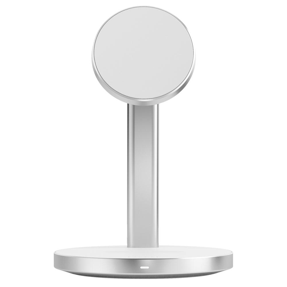 EFM Qi2 15W Duo Wireless Mobile Phone Charge Stand - White