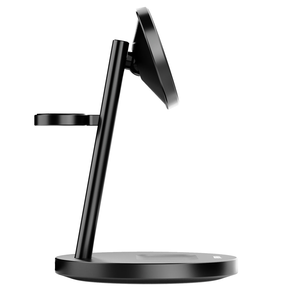 EFM Qi2 Trio Wireless Phone/Watch Charge Stand - Black