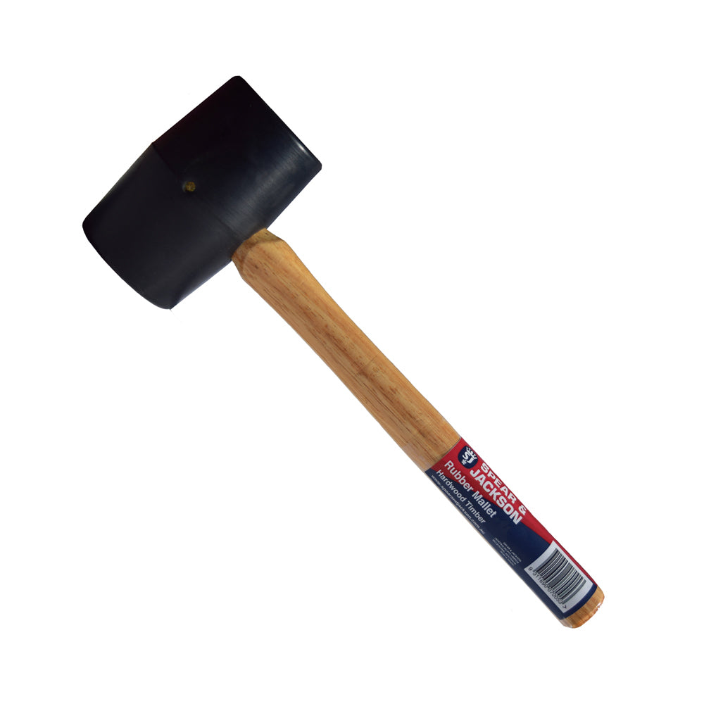 Spear & Jackson Rubber Mallet Timber Handle 32oz/905g - Black
