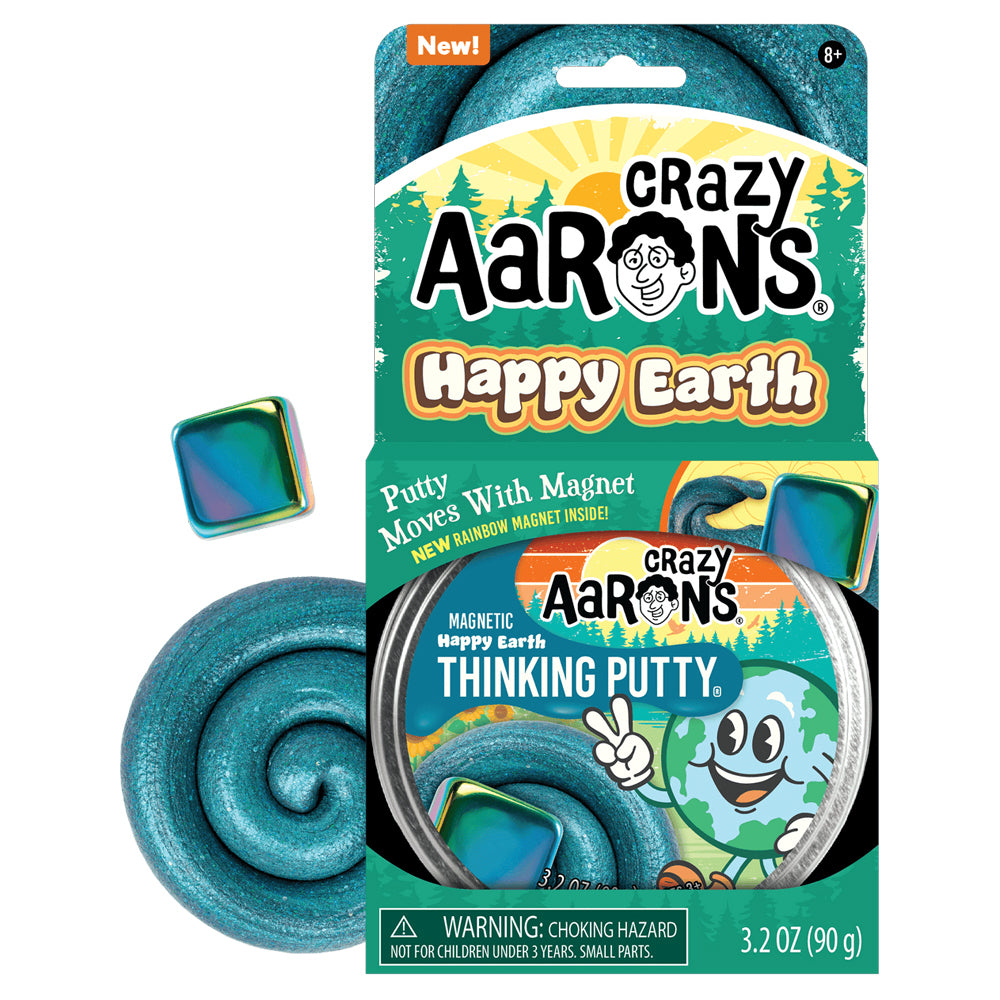 2PK Crazy Aarons Thinking Putty Happy Earth Magnetic Storms Toy 10cm 3y+