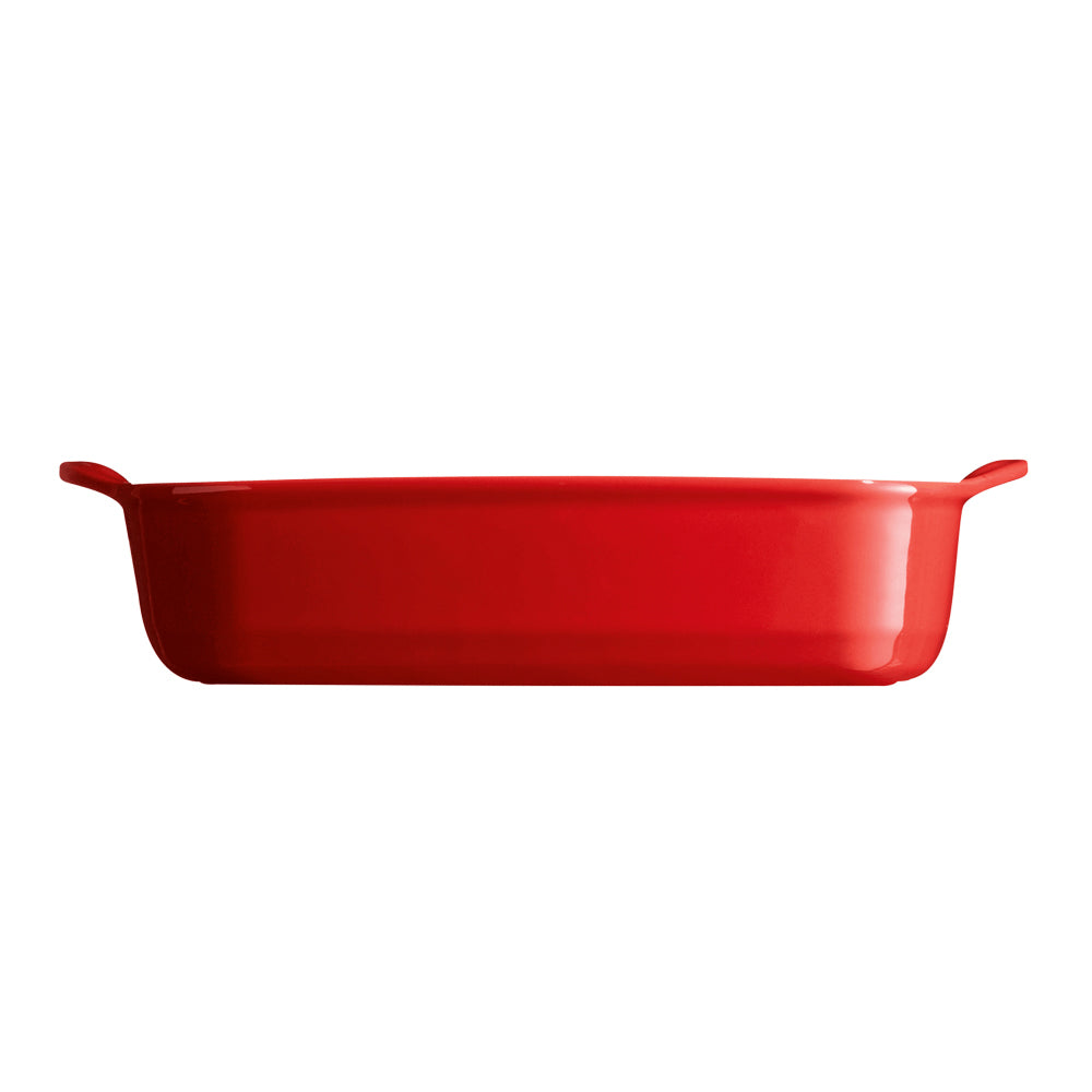 Emile Henry 42cm Ceramic Oven Baking Dish Large Rectangle Burgundy