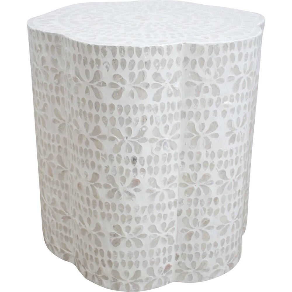 LVD Stool Chic Table Cabana Home/Lounge Decor 46x46cm - White