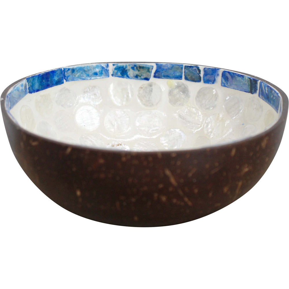 8PK LVD Natural Coconut Round Dish Bowl 13x6cm - Lemon