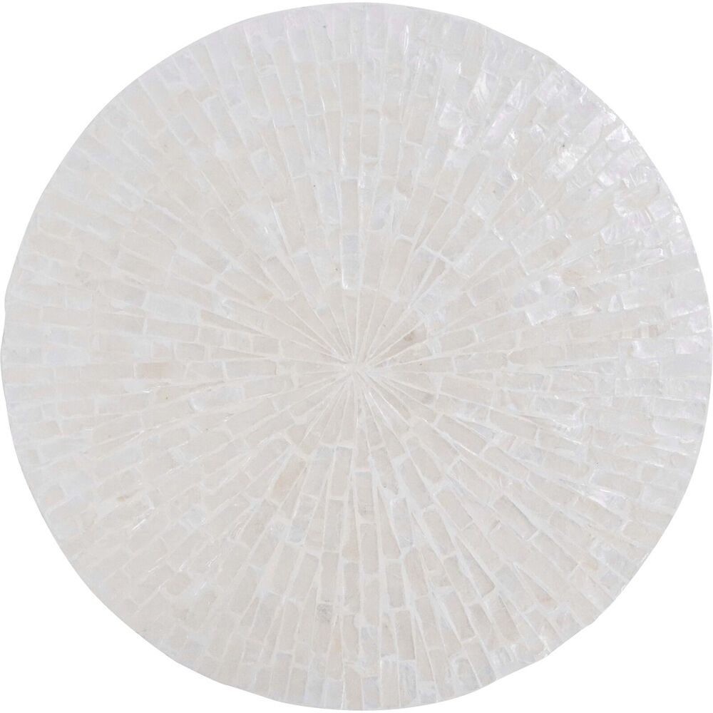LVD Capiz Lazy Susan Home/Dining Decor 32cm Round White