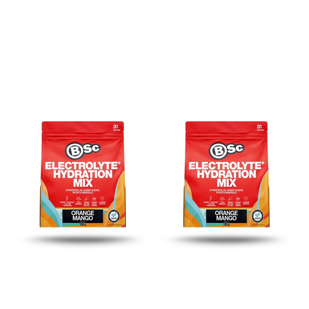2PK BSc Electrolyte+ Hydration Drink Mix Intra Workout 20 Serves 120g Orange Mango