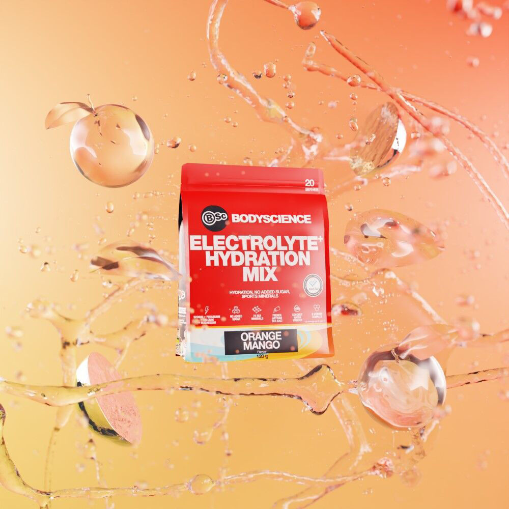 2PK BSc Electrolyte+ Hydration Drink Mix Intra Workout 20 Serves 120g Orange Mango