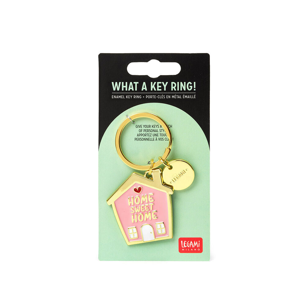 2PK Legami What A Key Ring Enamel Keyring Charm Bag Accessories House