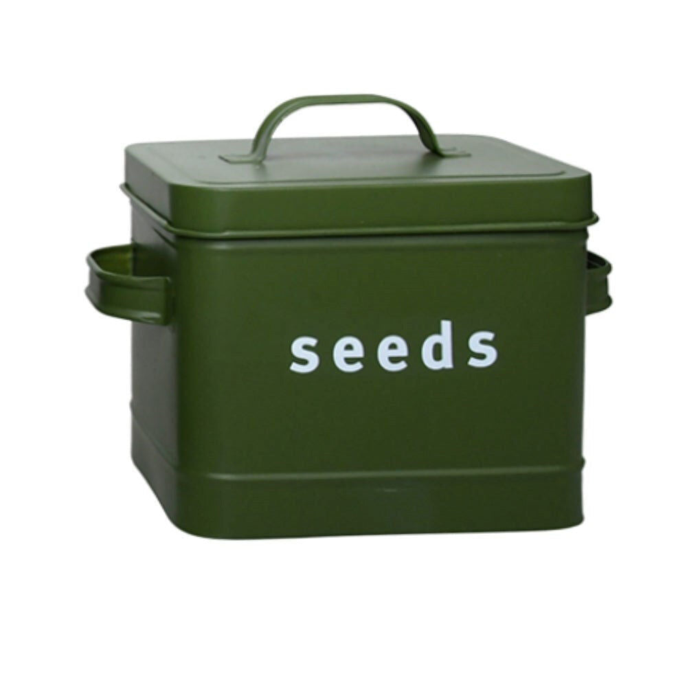 3pc Esschert Design Green Shades Seed Tin Garden Container
