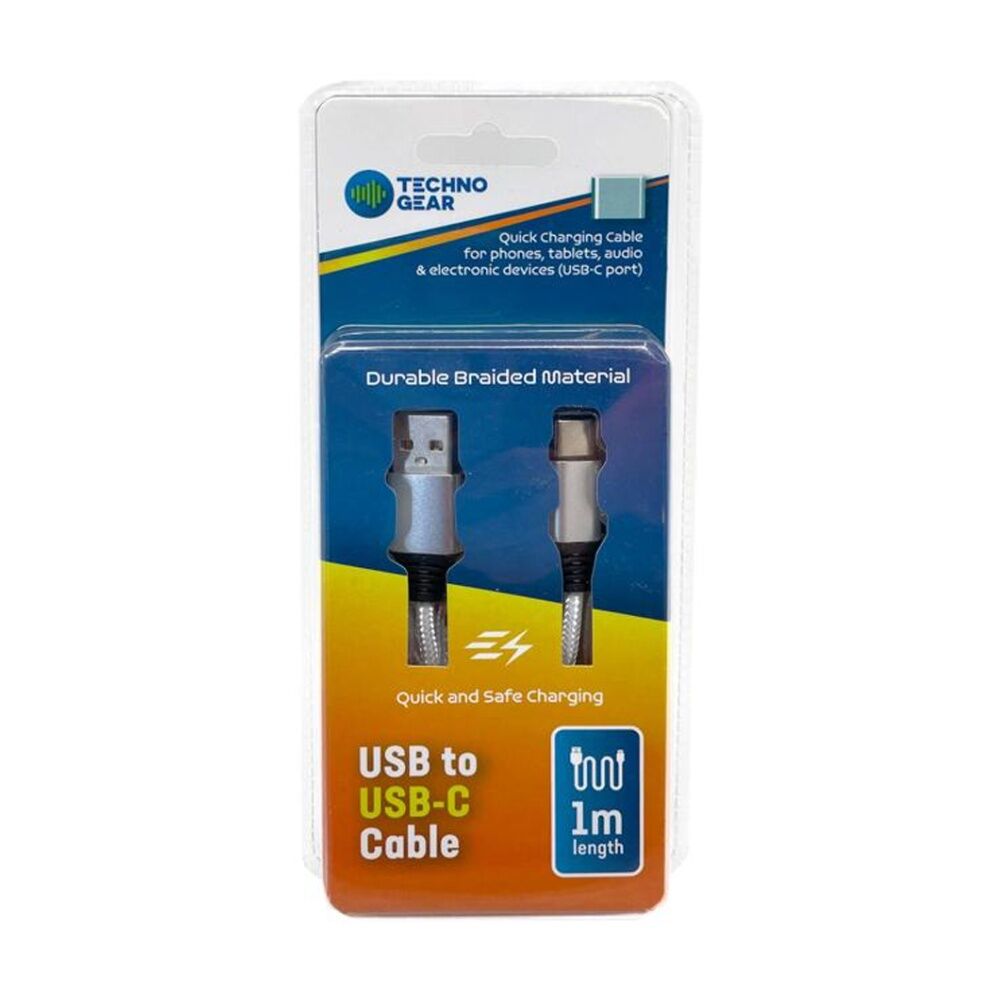 6PK TGear Premium Braided USB-A to USB-C Cable Durable Quick & Safe Charge 1m