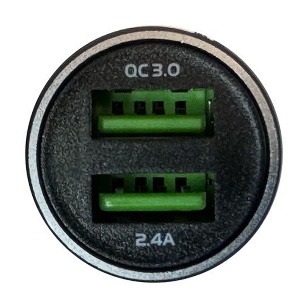 2PK TGear 2 Port Compact USB-A Car Charger 2.4A Quick Charge for 12V Sockets
