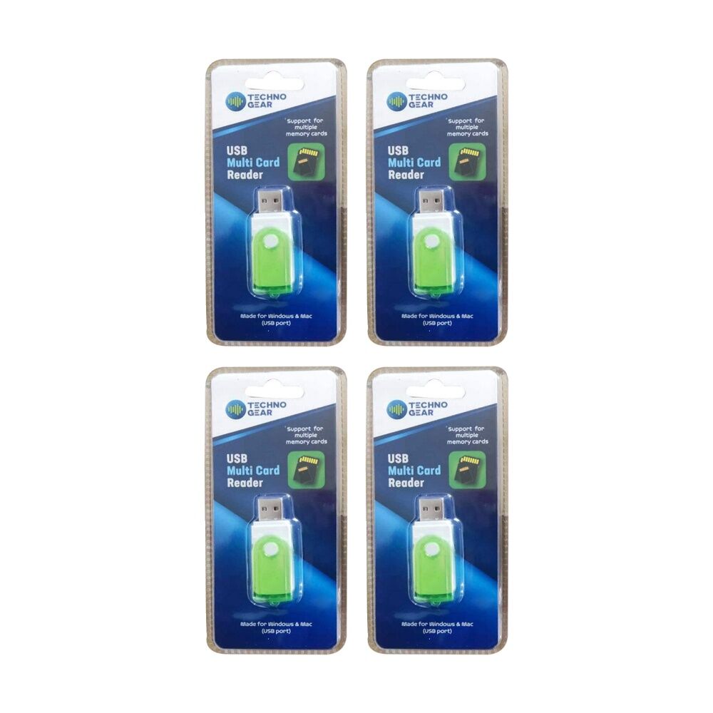 4PK TGear USB 15-in-1 Multi Type Memory Card Reader Mac/Windows Compatable