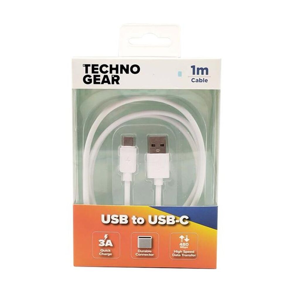 12PK TGear USB-A to USB-C Charging and Data Cable High Speed 3A Quick Charge 1m