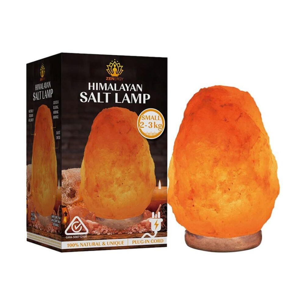 Zenergy Plug In Cord Himalayan Salt Lamp Natural Original Wood 2-3kg