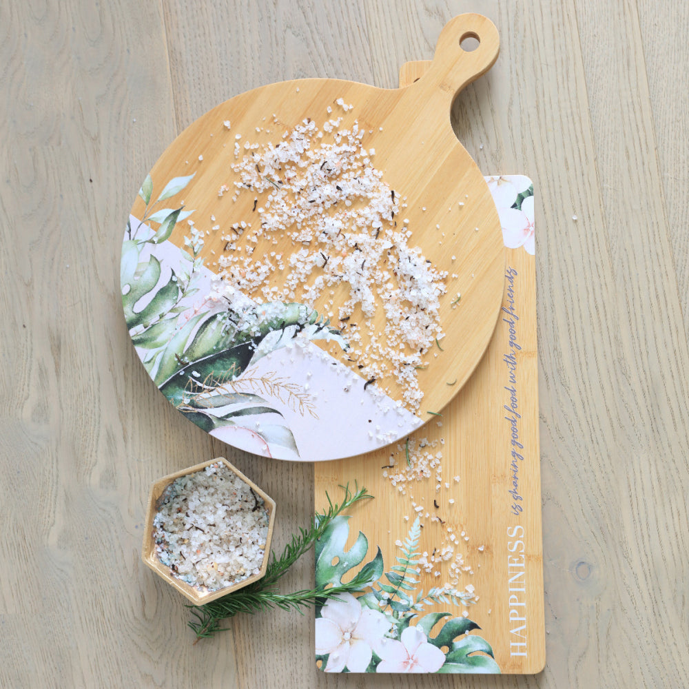 2PK Splosh Greenery 55cm Bamboo Grazing Board Serving Platter Round
