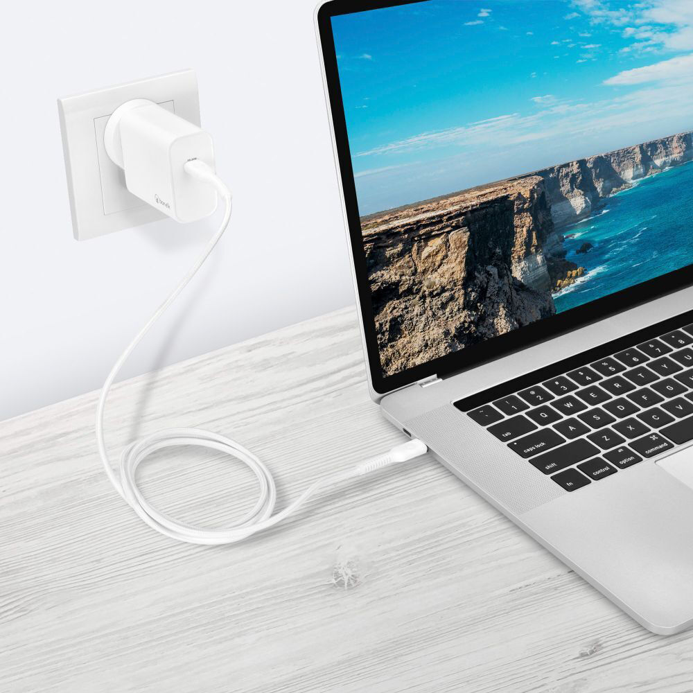 Bonelk Long-Life Easy Grip USB-C Male Charging Cable 240W - 1.5m White