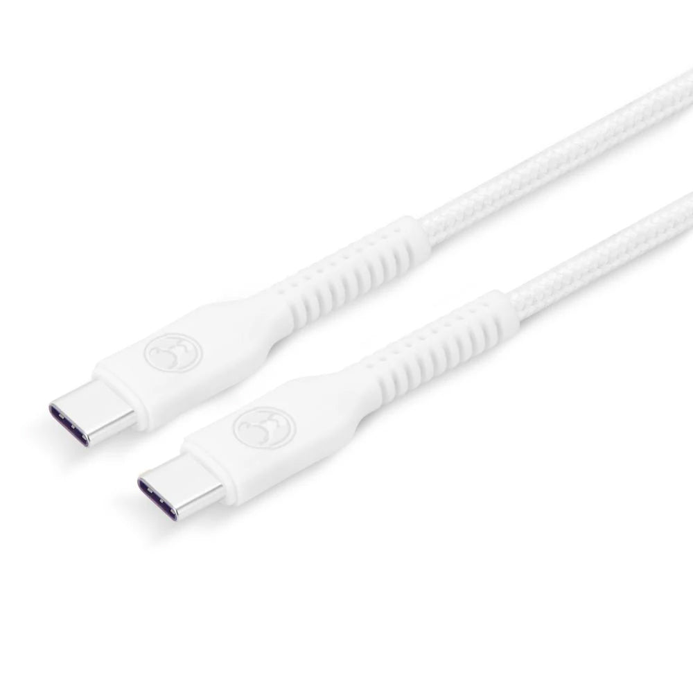 2PK Bonelk Long-Life 1.2m/100W Easy Grip USB-C to Type C Cable - White