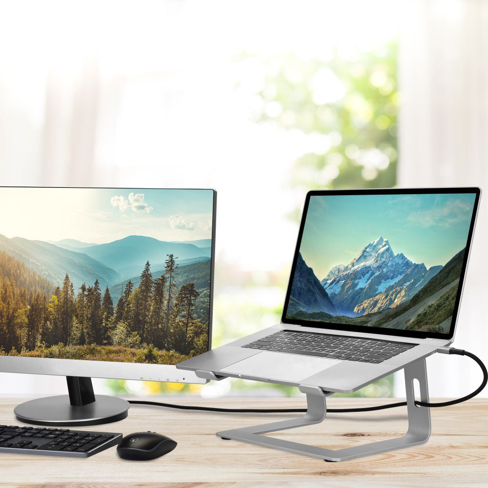Bonelk Aluminium Elevate Stance Riser Laptop Stand - Silver