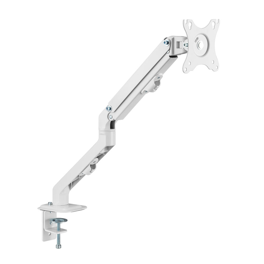 Ergovida Aluminium Slim Single Monitor Mount Stand - White