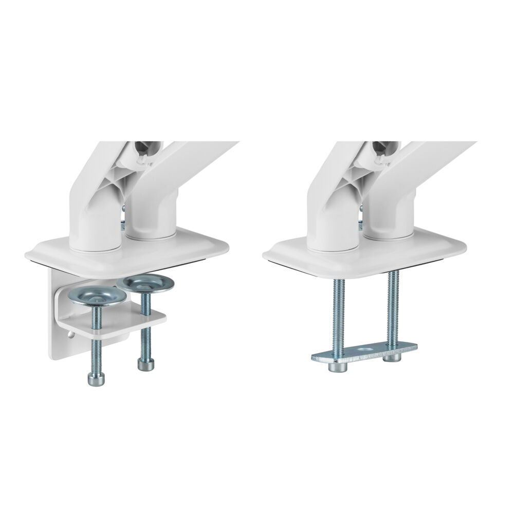 Ergovida Aluminium Slim Double Monitor Mount Stand - White