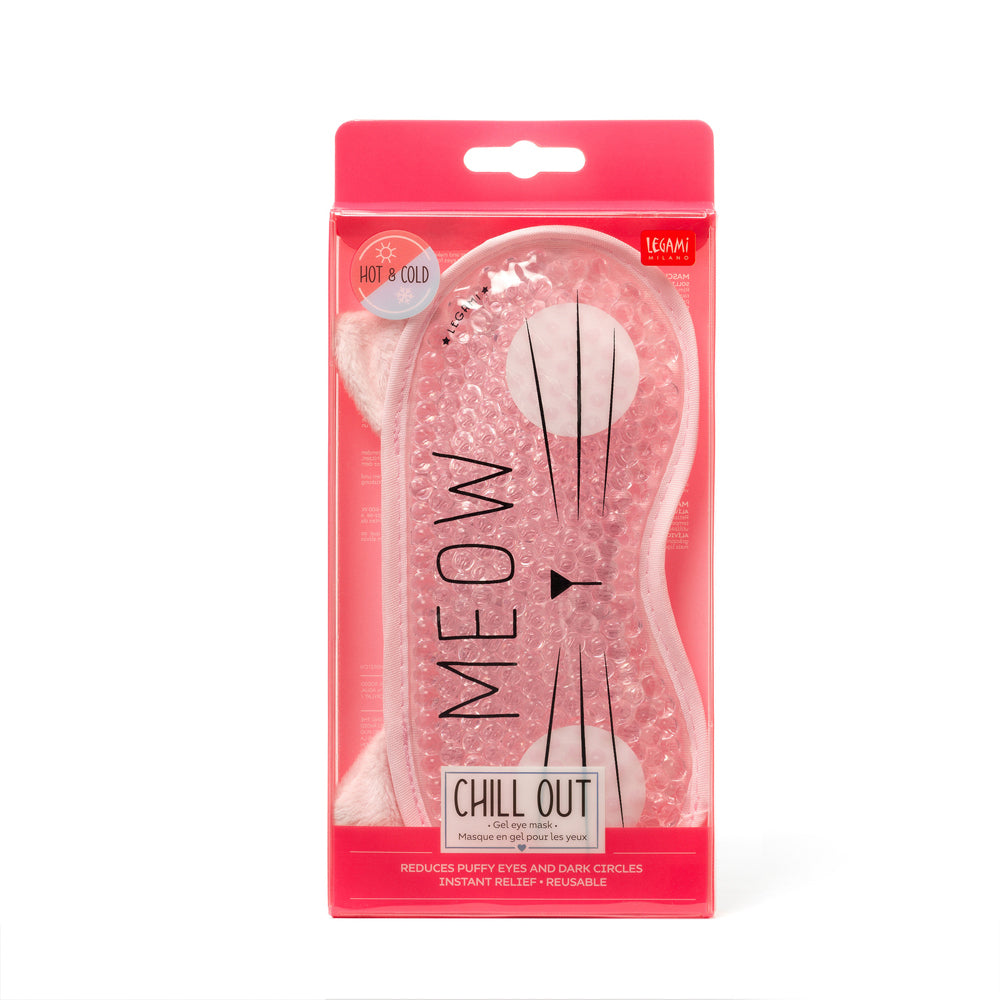 2PK Legami Gel Eye Mask/Sleeping Blindfold - Chill Out Meow