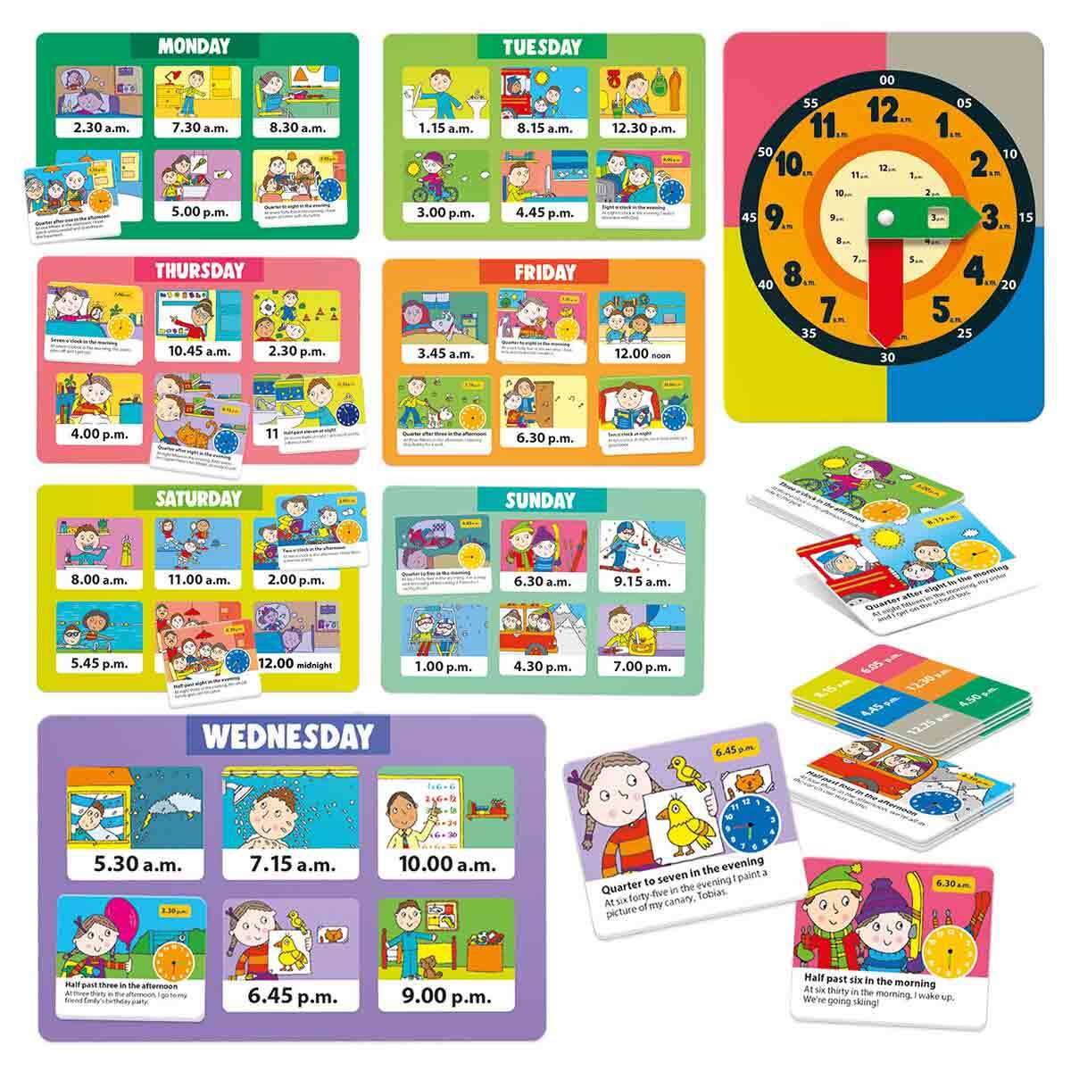 Headu What Time Is It Cards/Board Game Set Kids 5-10y
