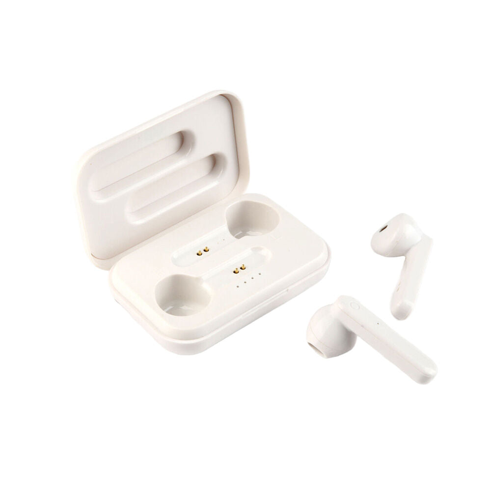 TWS Wireless Earphones Stereo Bluetooth 5.3 Connectivity Auto-Pairing White