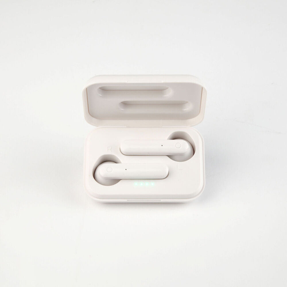 TWS Wireless Earphones Stereo Bluetooth 5.3 Connectivity Auto-Pairing White